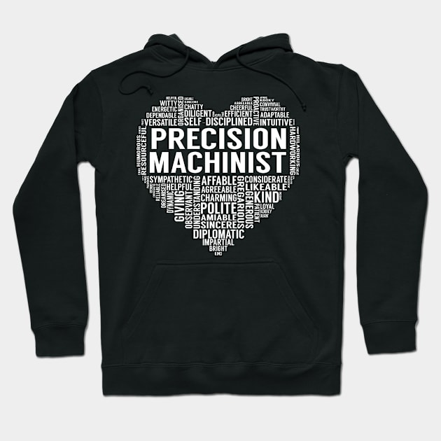 Precision Machinist Heart Hoodie by LotusTee